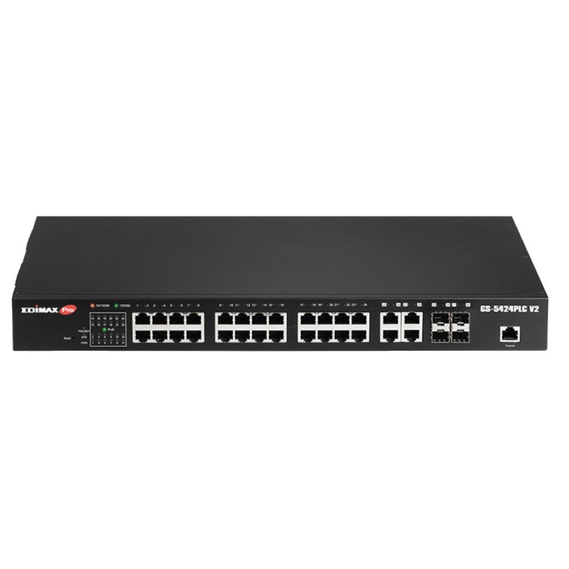 Edimax PRO GS-5424PLC V2 Switch 24xGB PoE+ 4xSFP