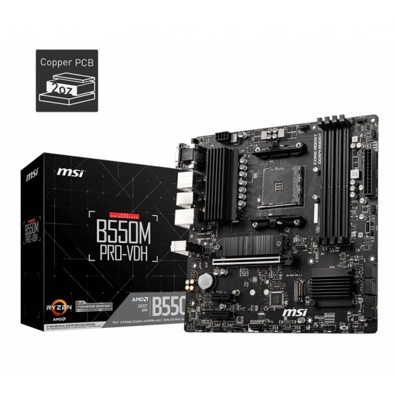 MSI Placa Base B550M PRO-VDH mATX AM4