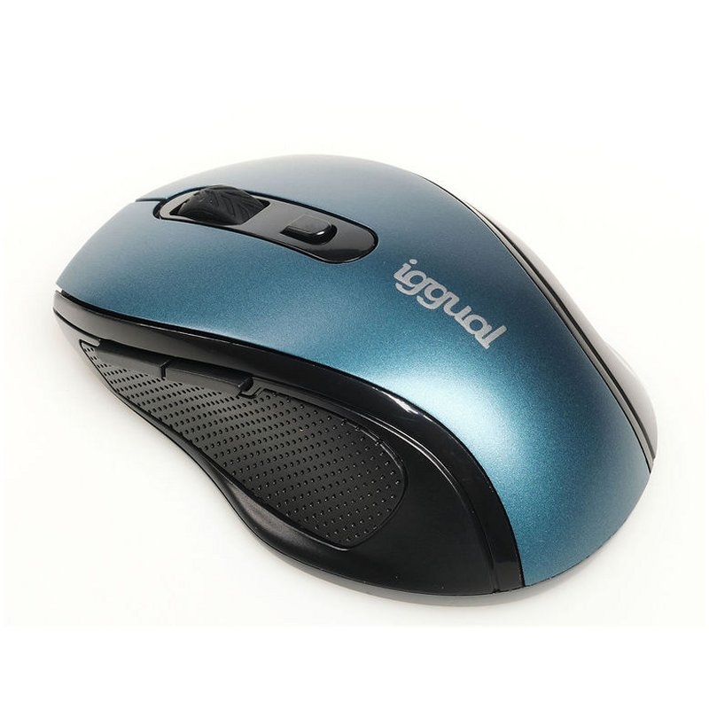 iggual Ratón inalámbrico ERGONOMIC-M-1600DPI azul