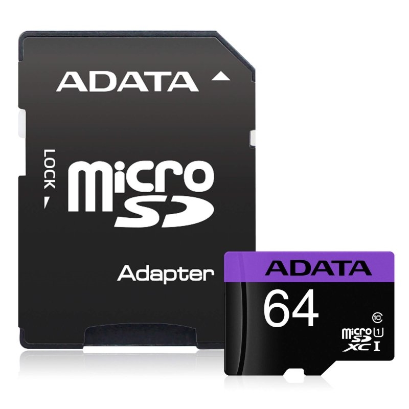 ADATA MicroSDHC 64GB UHS-I CLASS10 c/adapt