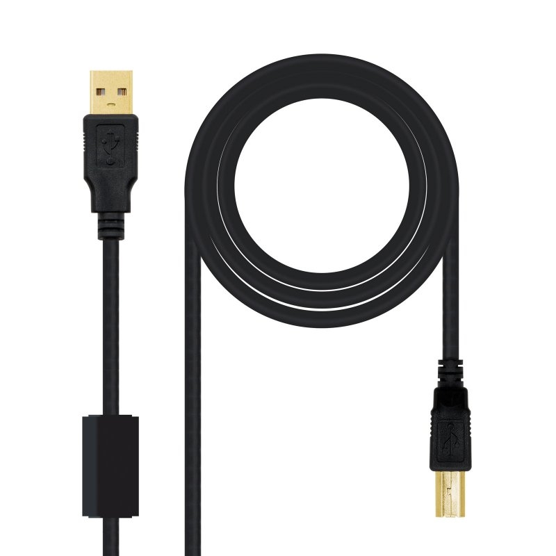 Nanocable Cable USB 2.0 Impresora Ferrita  2.0 M