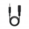 Nanocable Cable Audio, Jack 3.5/M-H, Negro, 3 M