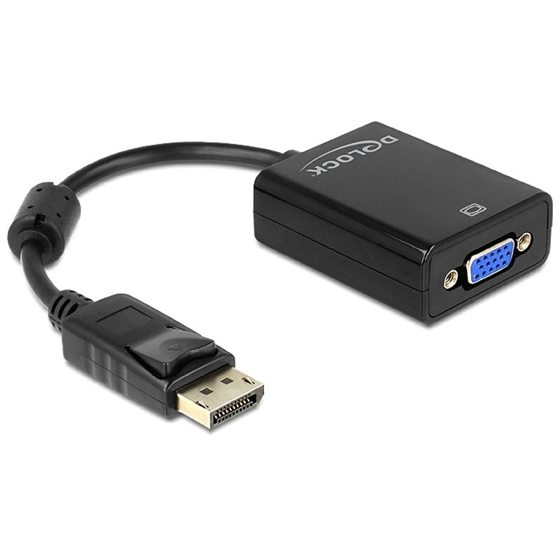 Delock Adapt. Displayport  Macho/VGA Hembra Negro