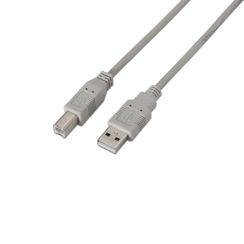 Aisens Cable USB 2.0 impresora A/M-B/M beige 1.8m