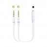 Nanocable Cable Audio Jack 3.5/H 2xJack 3.5/M 20cm