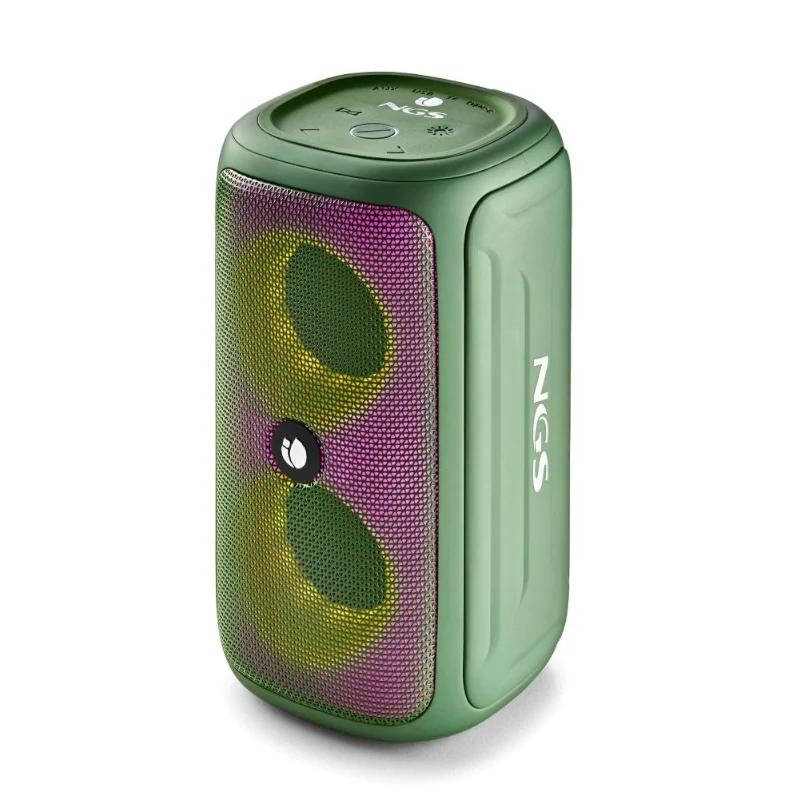 NGS ALTAVOZ PORTATIL BT RGB IPX5 ROLLERBEASTGREEN