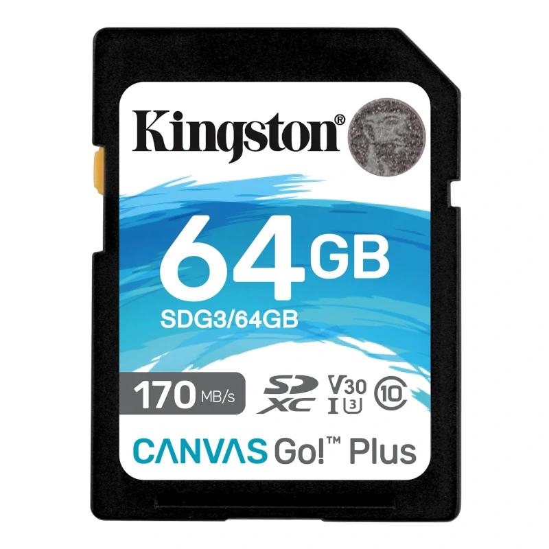 Kingston Canvas Go! Plus SD 64GB class 10 U3 V30