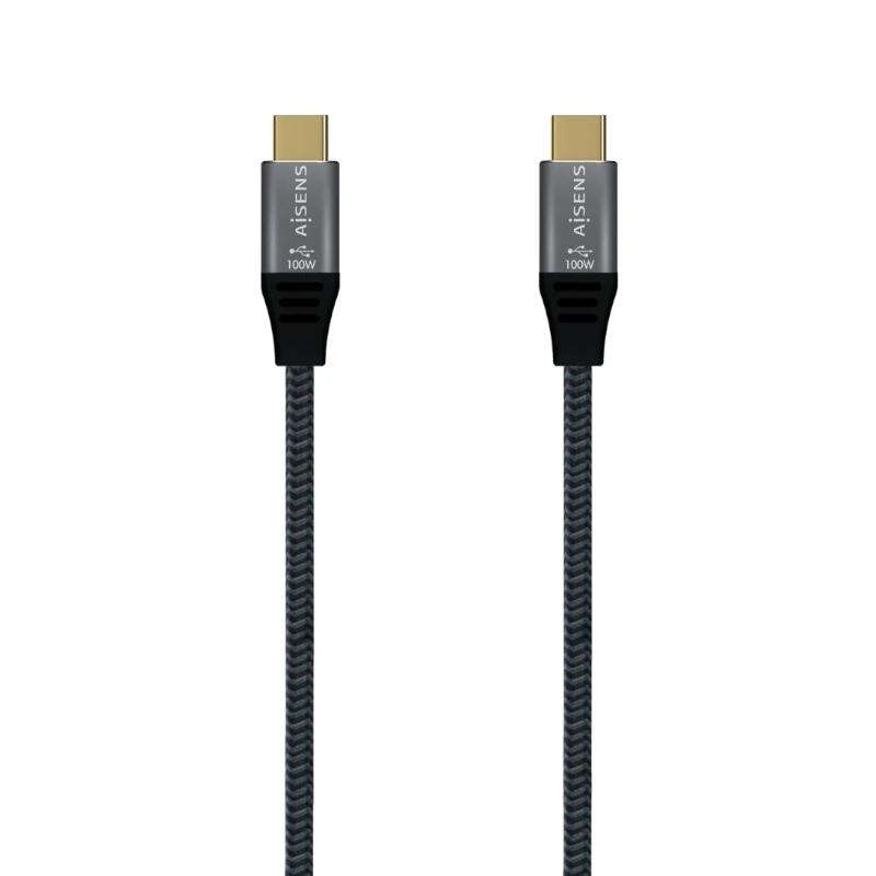 Aisens Cable USB3.2 Gen2X2 5A E-Mark CM-CM Gris 2M