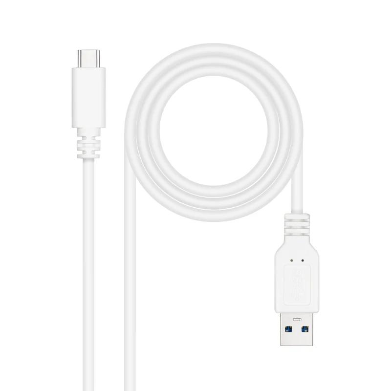 Nanocable Cable USB 3.1 Gen2 USB-C/A 1 M Blanco