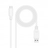 Nanocable Cable USB 3.1 Gen2 USB-C/A 1 M Blanco