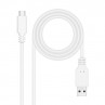 Nanocable Cable USB 3.1 Gen2 USB-C/A 2 M Blanco