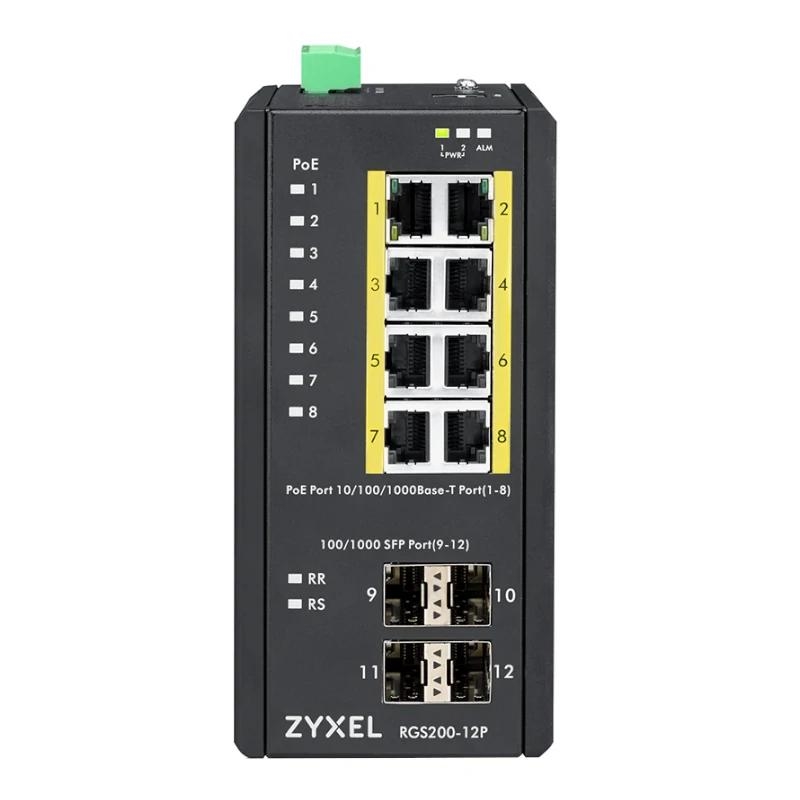 Zyxel RGS200-12P Switch POE Gest DIN 240W IP30