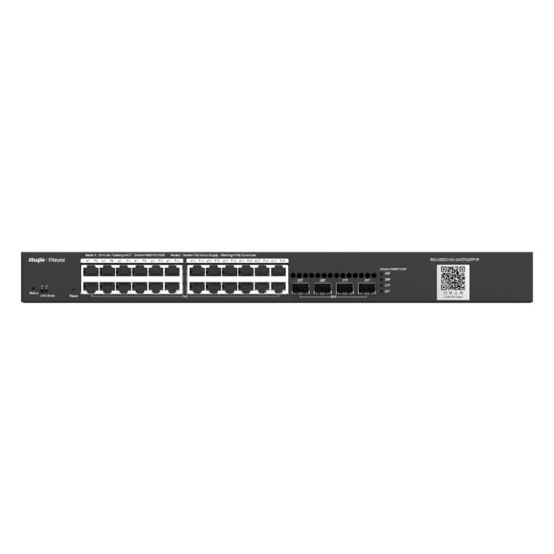 Ruijie Switch L2 24 GbE POE/POE+ 4 SFP 370W