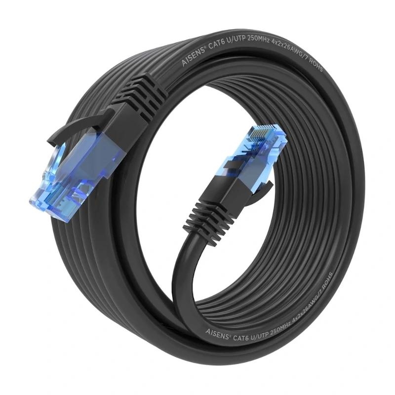 Aisens Cable RJ45 CAT.6 UTP AWG26 CCA Negro 5.0M