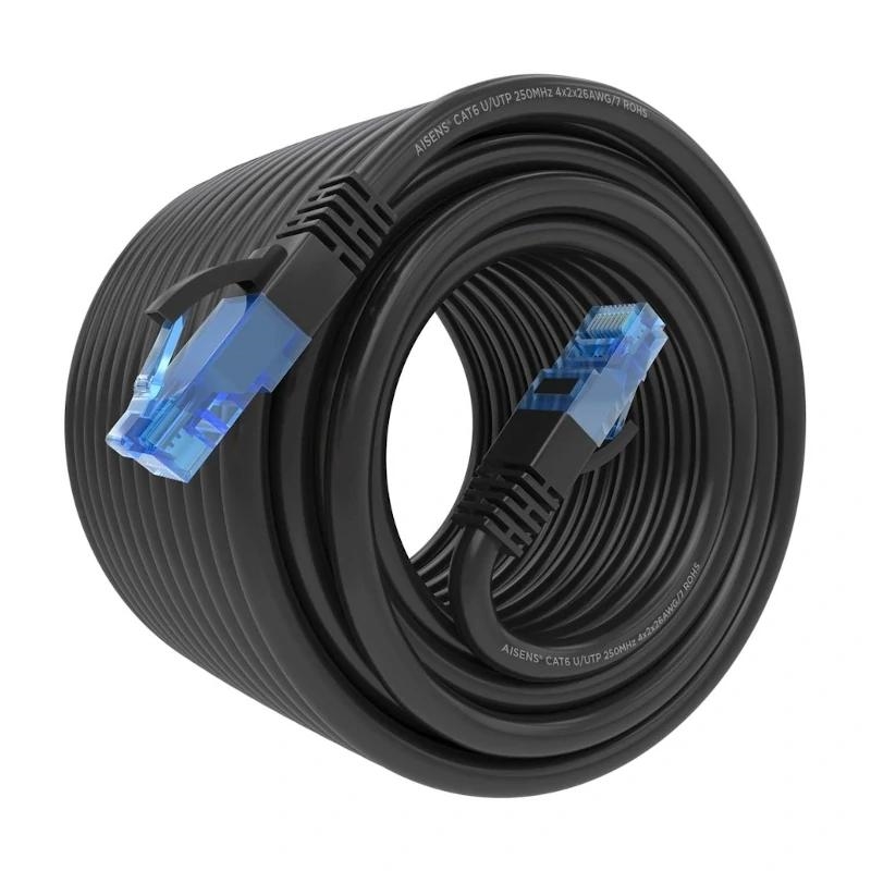 Aisens Cable RJ45 CAT.6 UTP AWG26 CCA Negro 15M