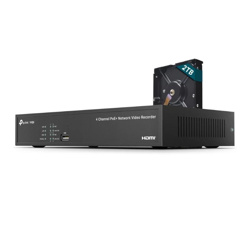 VIGI Grabador IP NVR1004H-4P Rack 01 HDD 04 C PoE