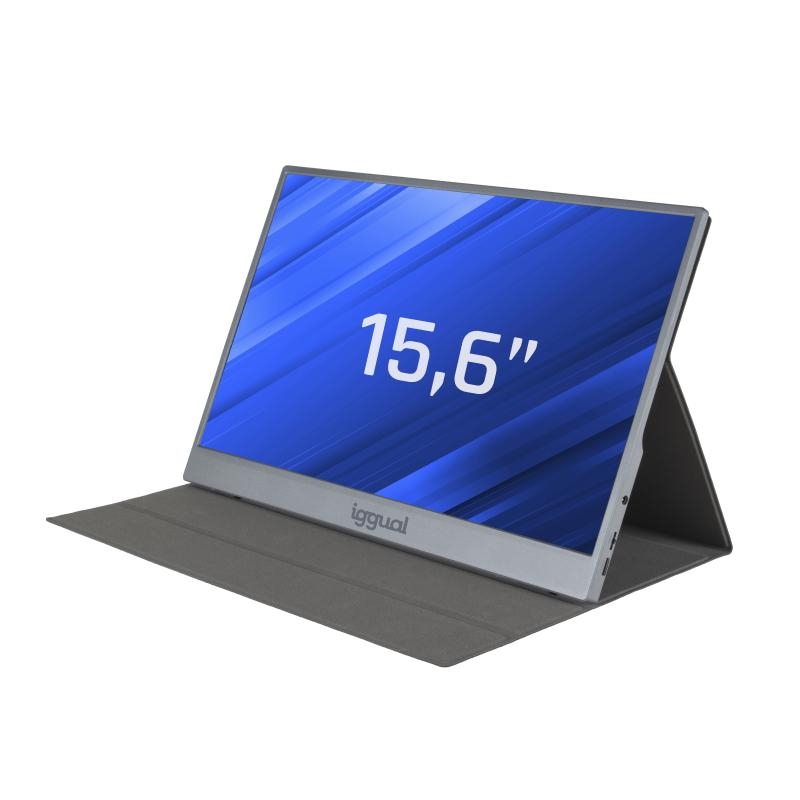 iggual Monitor portátil 15,6" IPS FHD con funda
