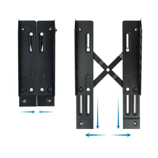 Tooq Soporte para CPU de suelo con ruedas negro