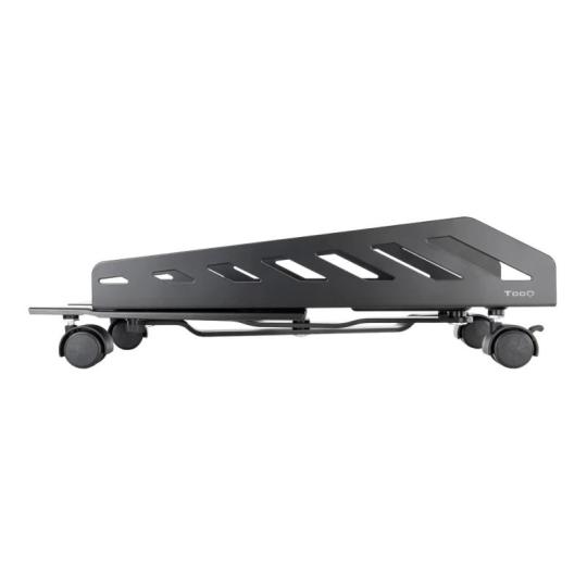 Tooq Soporte para CPU de suelo con ruedas negro