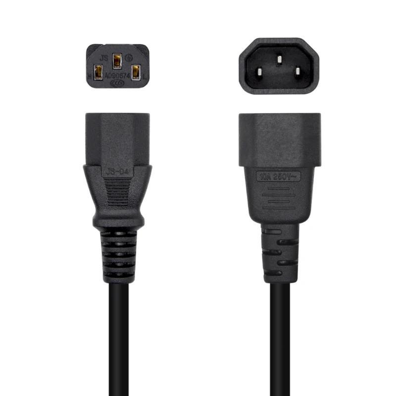 Aisens Cable alimentación C13/H-C14/M negro 1.5m