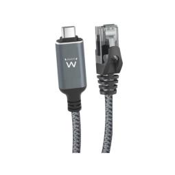 EWENT Cable USB-C 3.1 A RJ45 CAT6 FTP, 1Gbps, 5m