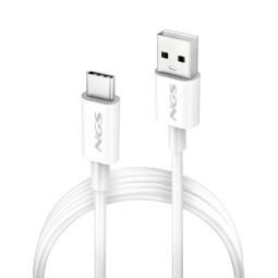 NGS CABLE CARGA RAPIDA USB-A A USB-C 1M BLANCO