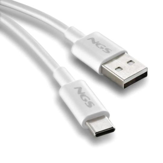 NGS CABLE CARGA RAPIDA USB-A A USB-C 1M BLANCO