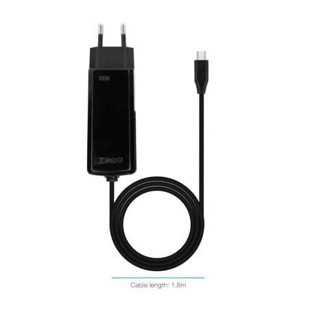 Tooq Cargador portátil GAN USB-C PD 100W Cúbico