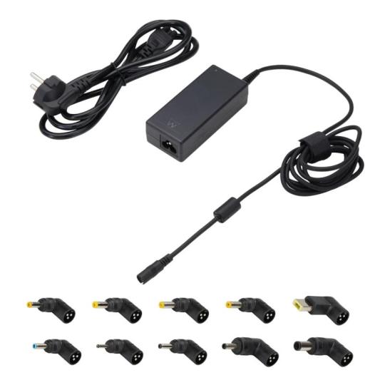 EWENT Cargador Auto. Univer Notebook 65W 10 Puntas