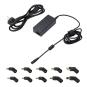 EWENT Cargador Auto. Univer Notebook 65W 10 Puntas