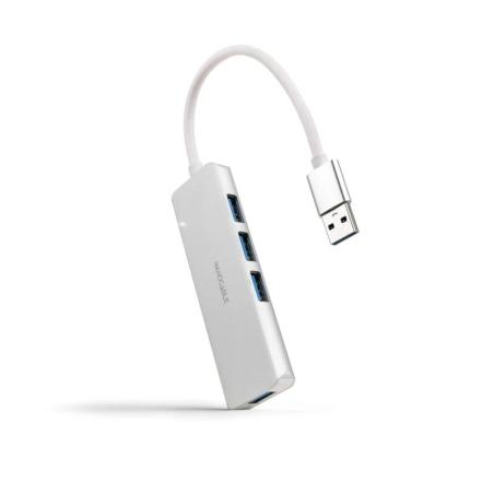 Nanocable Hub USB 3.0 4 x USB 3.0 10cm. Gris