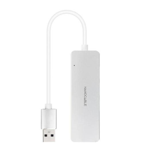 Nanocable Hub USB 3.0 4 x USB 3.0 10cm. Gris