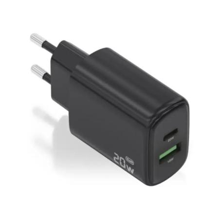Aisens Cargador GaN 20W USB-C PD 3.0 USB-A QC3.0