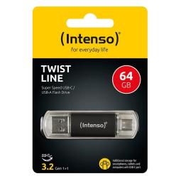 Intenso Twist Line Lápiz USB 3.2 A+C 256Gb