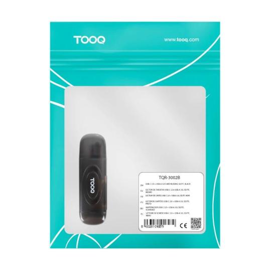 Tooq TQR-3002B Lector tarjetas USB3.0 SD/TF Negro