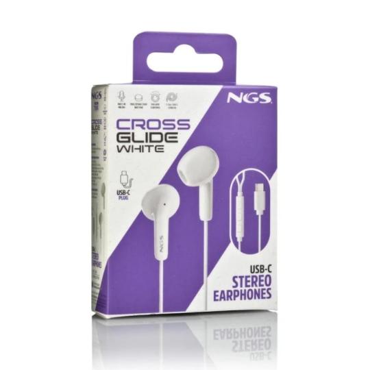NGS Auricular Intraural Blanco Micro USB-C