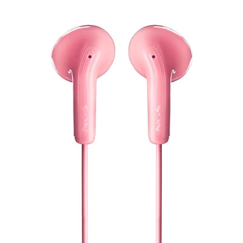 NGS Auricular Rosa Estéreo Cable JACK 3.5 Mm