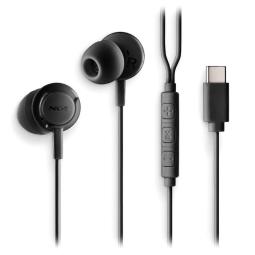 NGS Auricular Negro Estéreo USB-C Con Cable