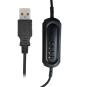 EWENT EW3568 Auricular USB+micrófono cable  2,1m
