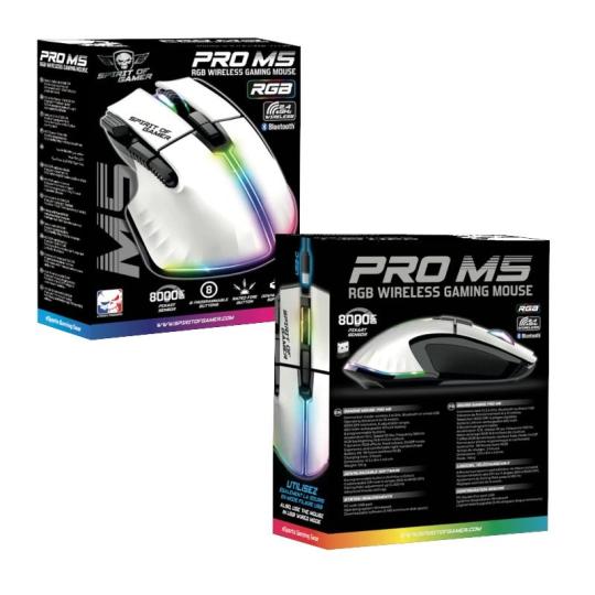 Spirit of Gamer Ratón Inalambrico Pro M5 White