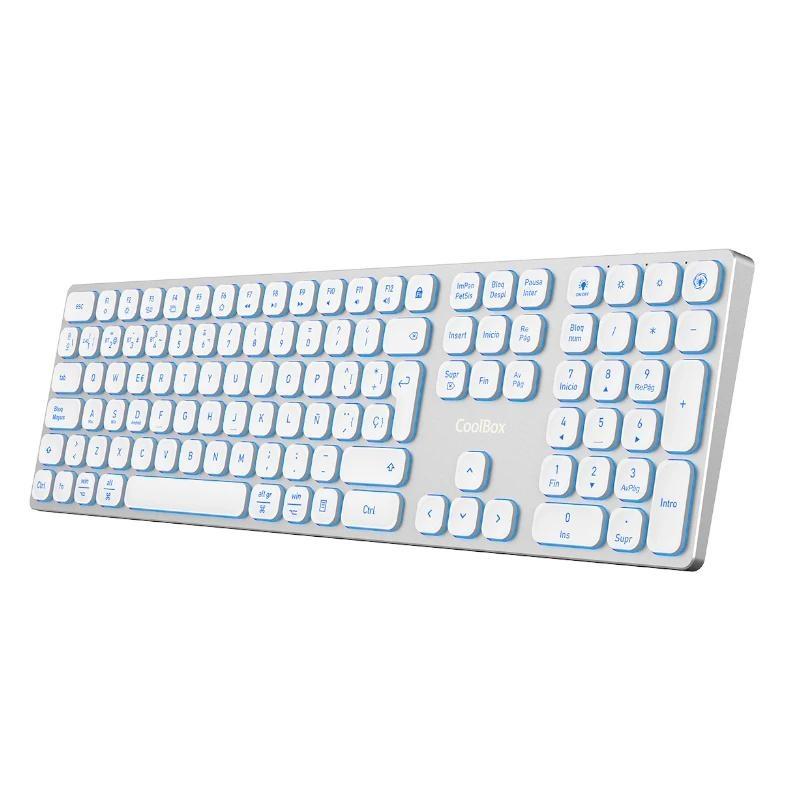 Coolbox Teclado Inal.Retroil. MOONLIGHT B431 Blanc