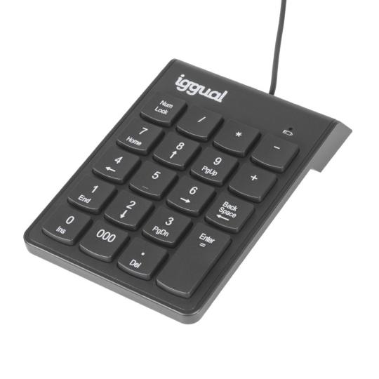iggual Teclado numérico USB CK-NUM-19T negro