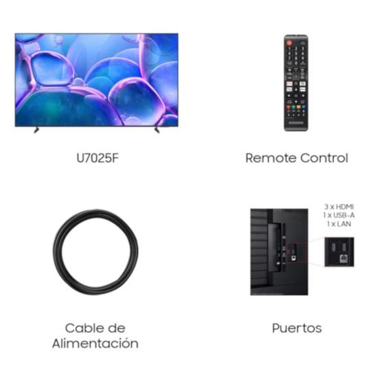 SAMSUNG TV 75" TU75U7025F CRYSTAL UHD SMART TV BT