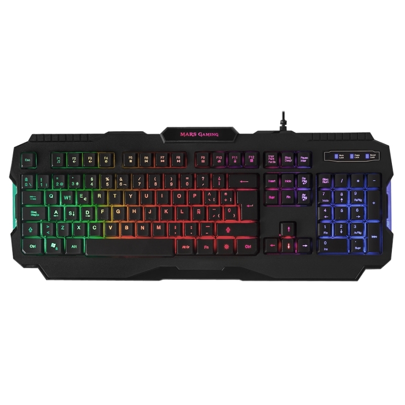 Mars Gaming MRK0 Tec. Gaming 3 Modos RGB Rainbow