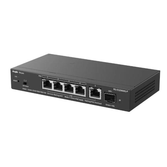 Reyee ES206MG-P Switch 4xmGb PoE 1xSFP+ 70W