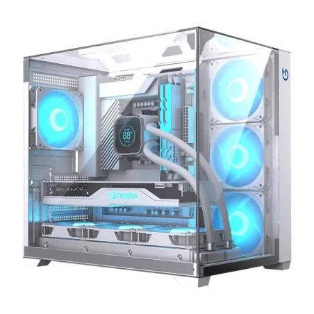 Hiditec Caja ATX Gaming Sky White USB 3.1 TYPE-C