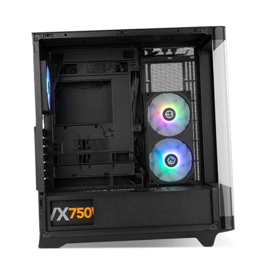 NOX Semitorre HUMMER ETHER Cristal Curvo Negro