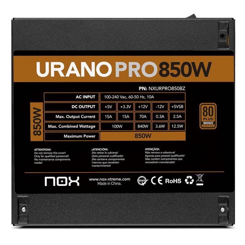 NOX Fuente ATX Urano PRO 850W Bronze