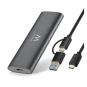 EWENT Carcasa USB 3.2 Gen 2 M.2 NVMe & SATA PCIe