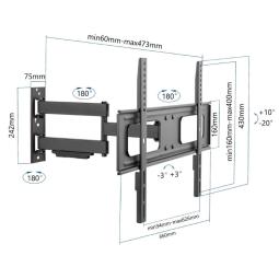 iggual SPTV13 Soporte TV pared Full 37-75" 50 kg